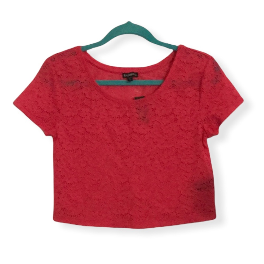EXPRESS pink crop top